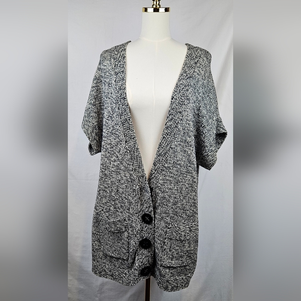 Lane Bryant Womens 3 Button Cotton Cardigan Sz 14/16 Cottagecore Boho Lagenlook‎